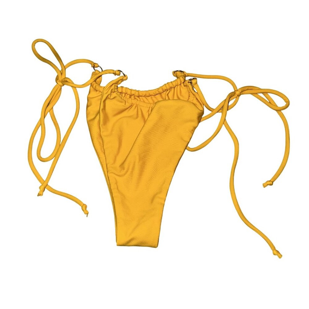 NWOT Away That Day Rio Orange String Swim Bikini Bottoms Women's X-Small/Small